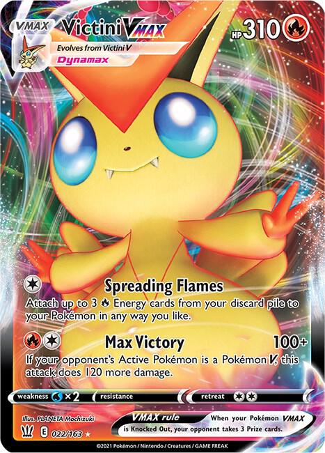 Victini VMAX 022/163 Holofoil — Battle Styles Pokémon card