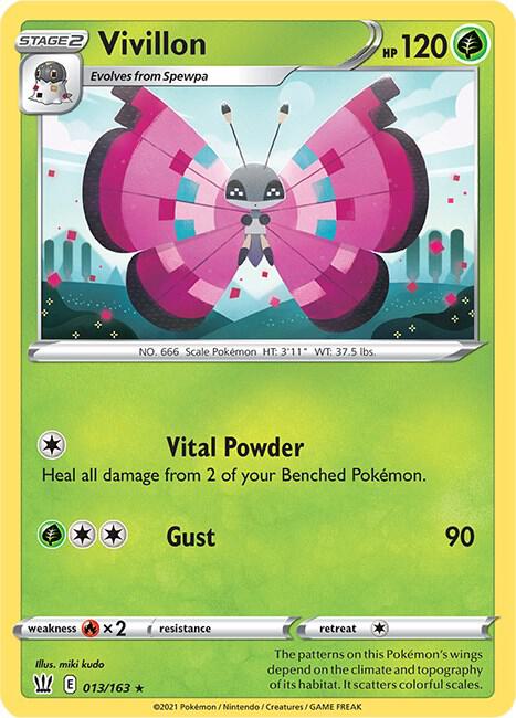Vivillon 013/163 — Battle Styles Pokémon card