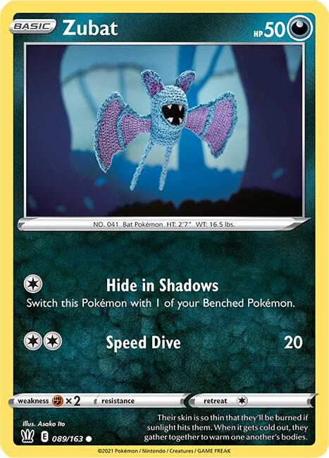 Zubat 089/163 — Battle Styles Pokémon card