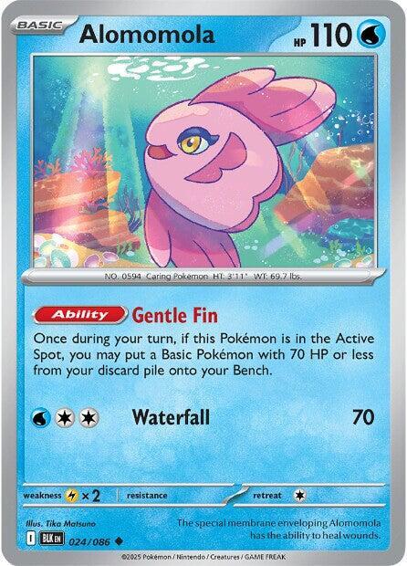 Alomomola 024/086 Reverse Holofoil — Black Bolt Pokémon card