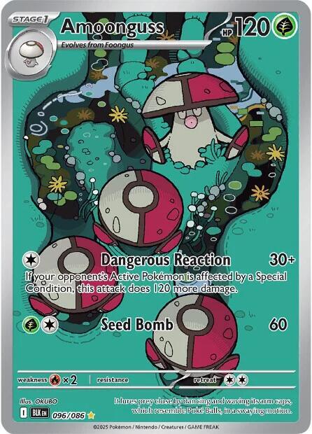 Amoonguss 096/086 Holofoil — Black Bolt Pokémon card