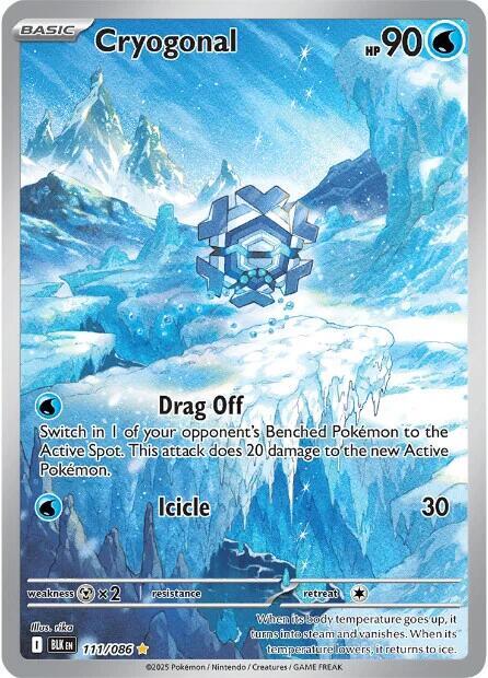 Cryogonal 111/086 Holofoil — Black Bolt Pokémon card