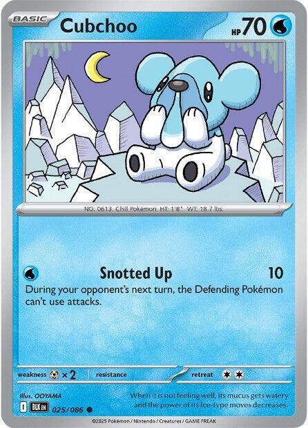Cubchoo 025/086 Reverse Holofoil — Black Bolt Pokémon card