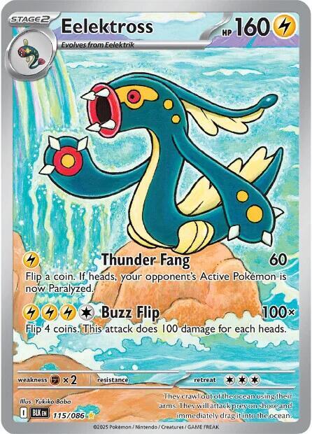 Eelektross 115/086 Holofoil — Black Bolt Pokémon card