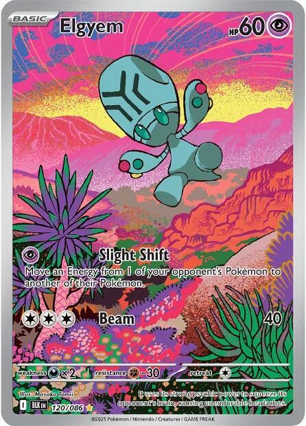 Pokemon - Scarlet & Violet - Black Bolt - Elgyem - 120/086 - Holofoil