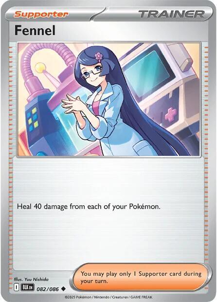 Fennel 082/086 Reverse Holofoil — Black Bolt Pokémon card