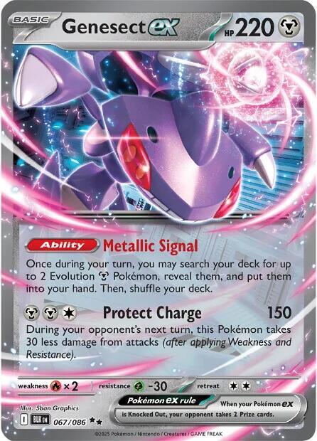 Pokemon - Scarlet & Violet - Black Bolt - Genesect ex - 067/086 - Holofoil