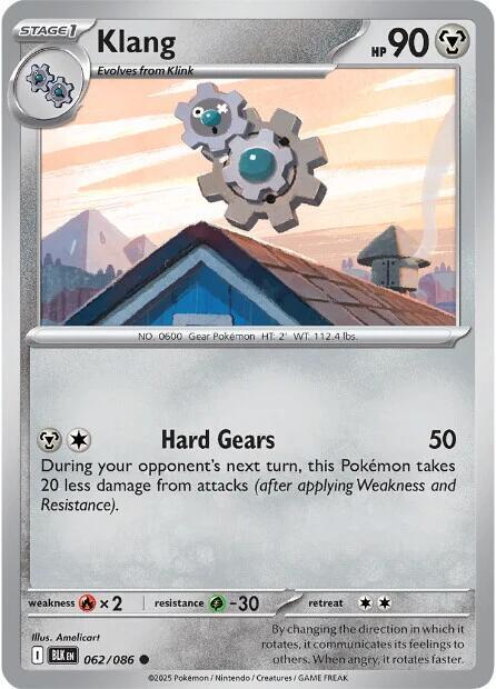 Klang 062/086 Reverse Holofoil — Black Bolt Pokémon card