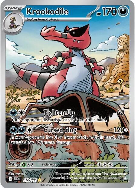 Krookodile 137/086 Holofoil — Black Bolt Pokémon card