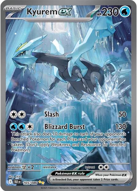 Kyurem ex 165/086 Holofoil — Black Bolt Pokémon card
