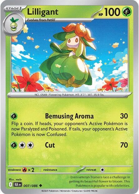 Lilligant 007/086 Reverse Holofoil — Black Bolt Pokémon card