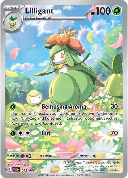 Lilligant 092/086 Holofoil — Black Bolt Pokémon card