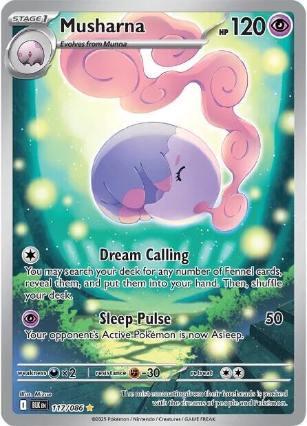 Musharna 117/086 Holofoil — Black Bolt Pokémon card
