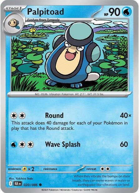 Palpitoad 020/086 Reverse Holofoil — Black Bolt Pokémon card