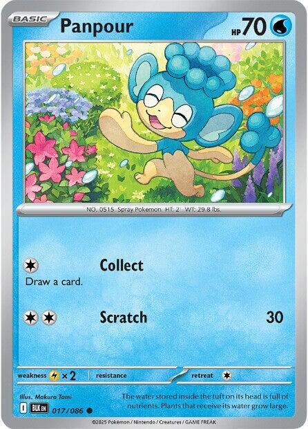 Panpour 017/086 Reverse Holofoil — Black Bolt Pokémon card
