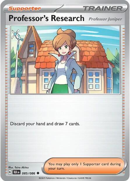 Professor's Research 085/086 Reverse Holofoil — Black Bolt Pokémon card