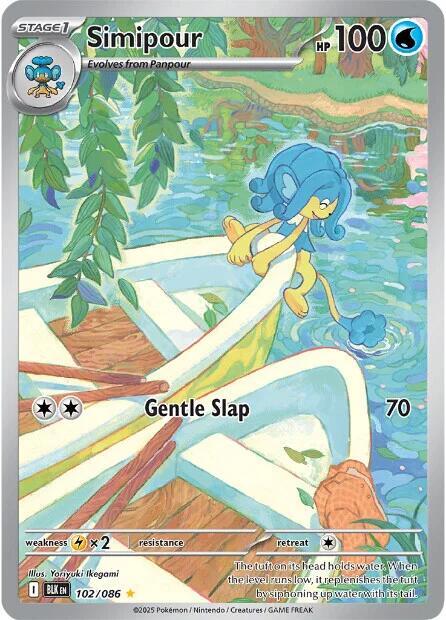 Simipour 102/086 Holofoil — Black Bolt Pokémon card