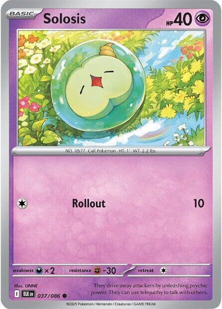 Solosis 037/086 Reverse Holofoil — Black Bolt Pokémon card