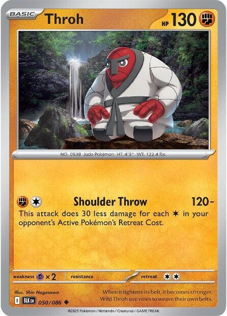 Pokemon - Scarlet & Violet - Black Bolt - Throh - 050/086 - Reverse Holofoil
