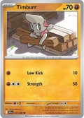 Timburr 047/086 Reverse Holofoil — Black Bolt Pokémon card