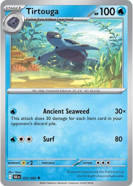 Tirtouga 022/086 Reverse Holofoil — Black Bolt Pokémon card