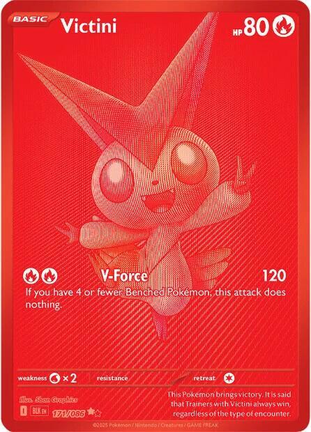 Victini 171/086 Holofoil — Black Bolt Pokémon card