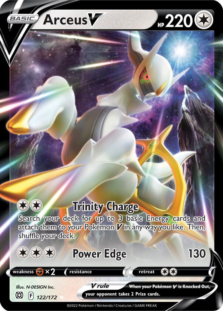 Arceus V 122/172 Holofoil — Brilliant Stars Pokémon card