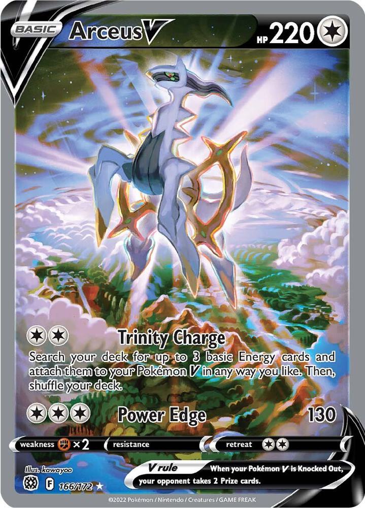Arceus V 166/172 Holofoil — Brilliant Stars Pokémon card