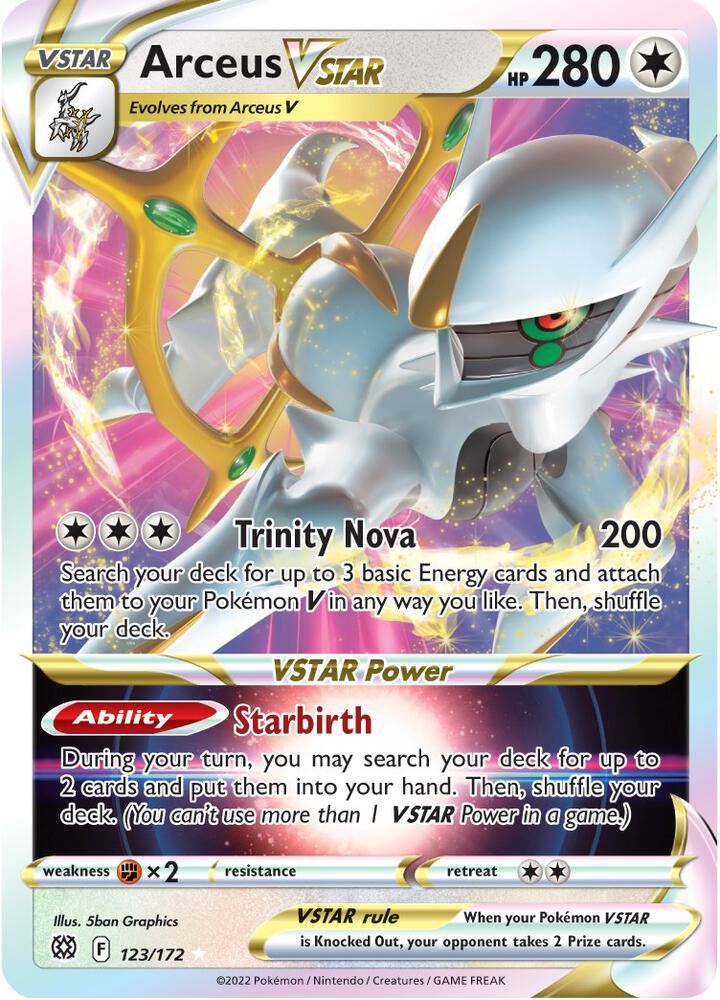Arceus VSTAR 123/172 Holofoil — Brilliant Stars Pokémon card