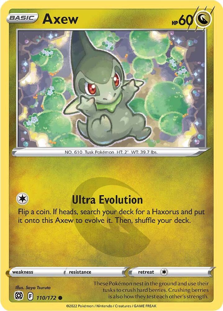 Axew 110/172 Reverse Holofoil — Brilliant Stars Pokémon card