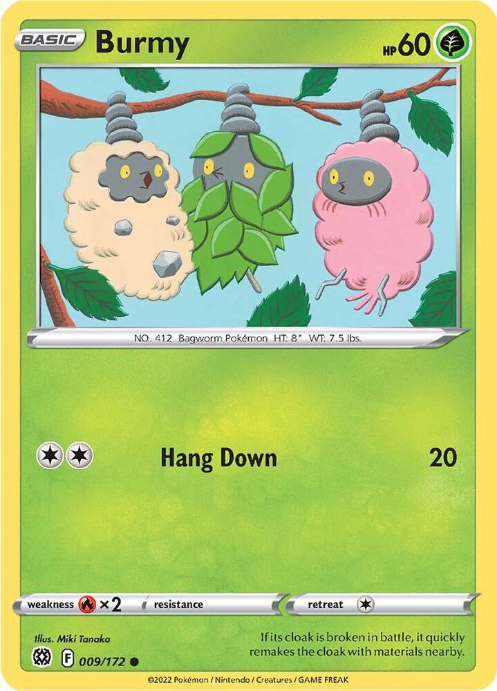 Burmy 009/172 — Brilliant Stars Pokémon card
