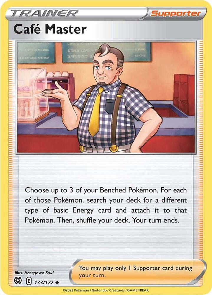 Cafe Master 133/172 Reverse Holofoil — Brilliant Stars Pokémon card