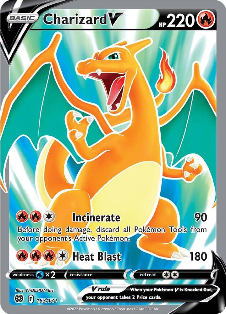Charizard V 153/172 Holofoil — Brilliant Stars Pokémon card