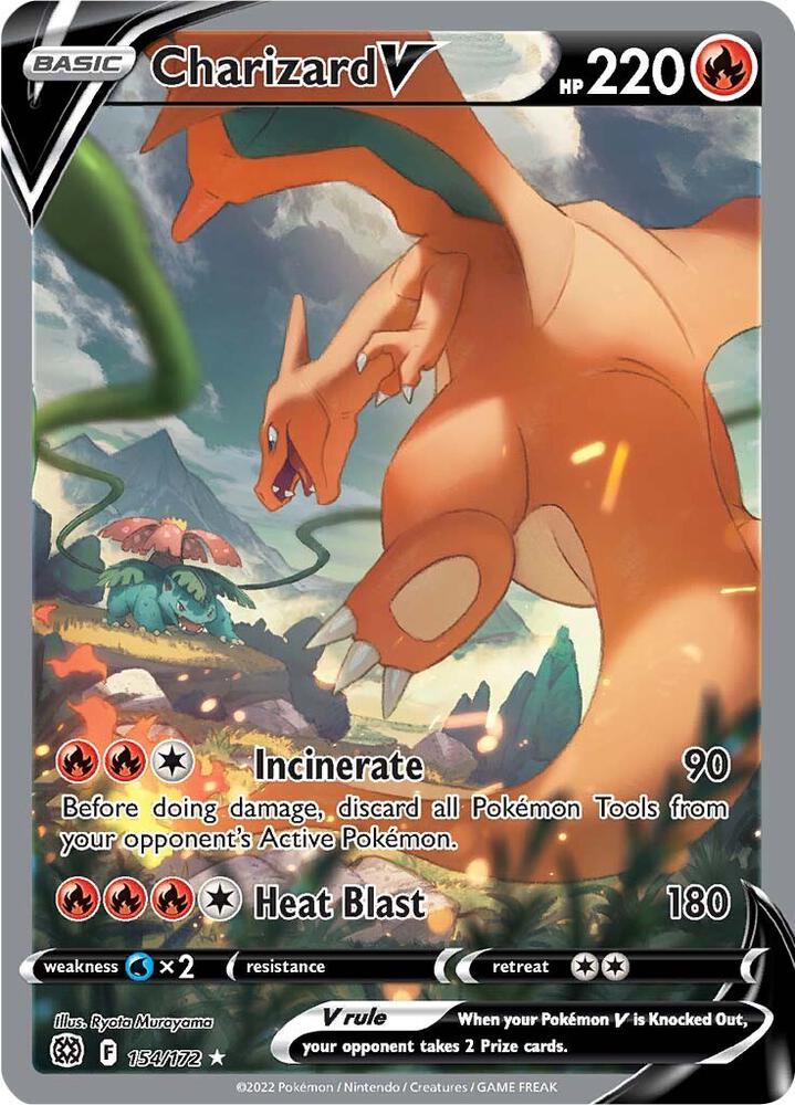 Charizard V 154/172 Holofoil — Brilliant Stars Pokémon card
