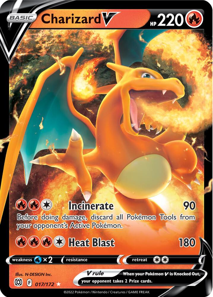 Pokemon - Brilliant Stars - Charizard V - 017/172 - Holofoil