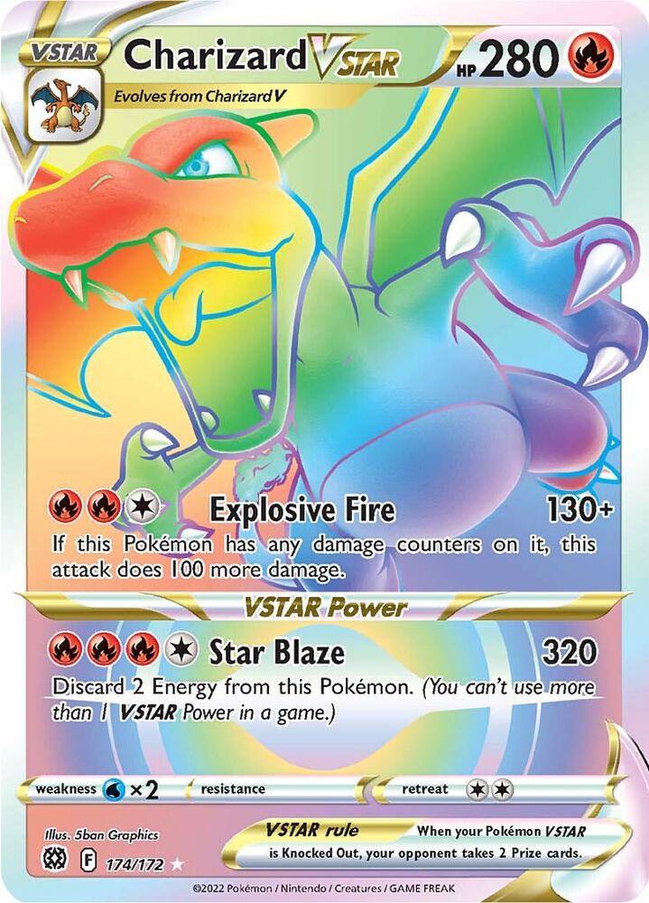 Charizard VSTAR 174/172 Holofoil — Brilliant Stars Pokémon card