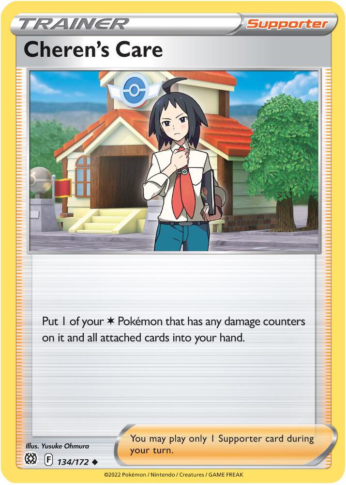 Cheren's Care 134/172 — Brilliant Stars Pokémon card