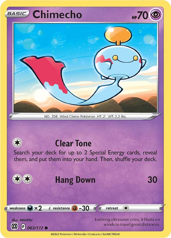 Pokemon - Brilliant Stars - Chimecho - 063/172