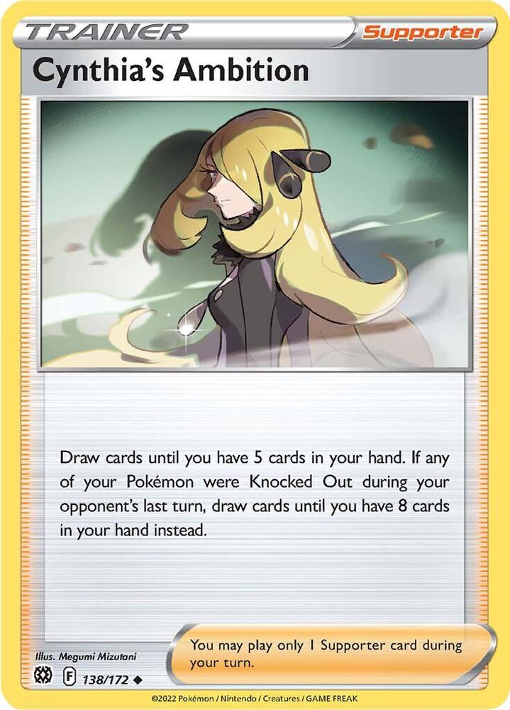 Cynthia's Ambition 138/172 — Brilliant Stars Pokémon card