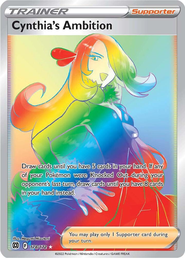 Cynthia's Ambition 178/172 Holofoil — Brilliant Stars Pokémon card