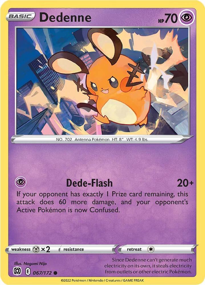 Dedenne 067/172 — Brilliant Stars Pokémon card