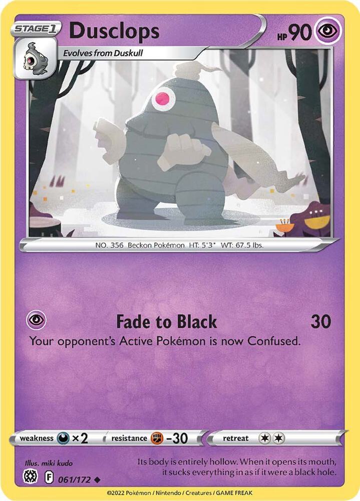 Dusclops 061/172 — Brilliant Stars Pokémon card