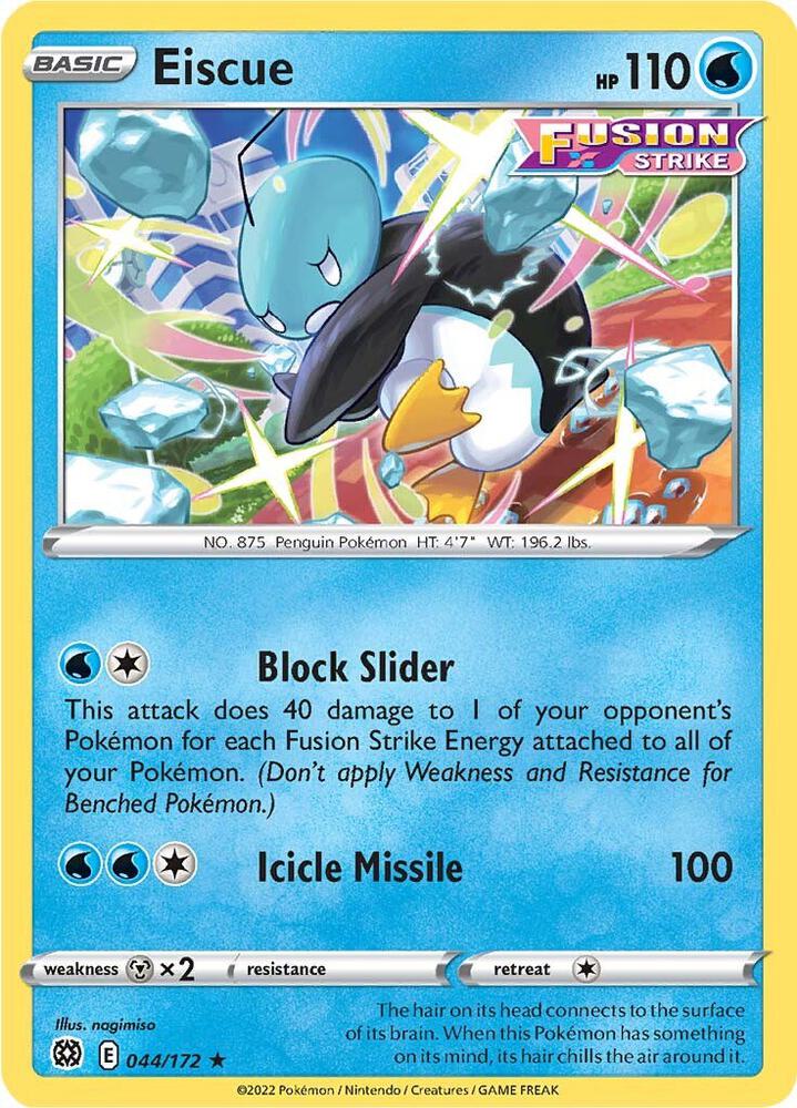 Eiscue 044/172 Reverse Holofoil — Brilliant Stars Pokémon card