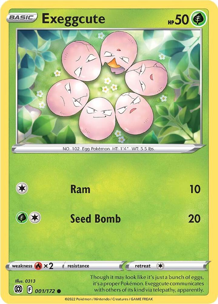 Exeggcute 001/172 — Brilliant Stars Pokémon card