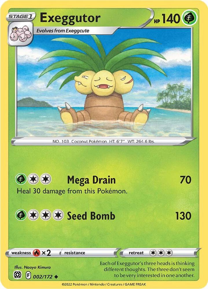 Pokemon - Brilliant Stars - Exeggutor - 002/172
