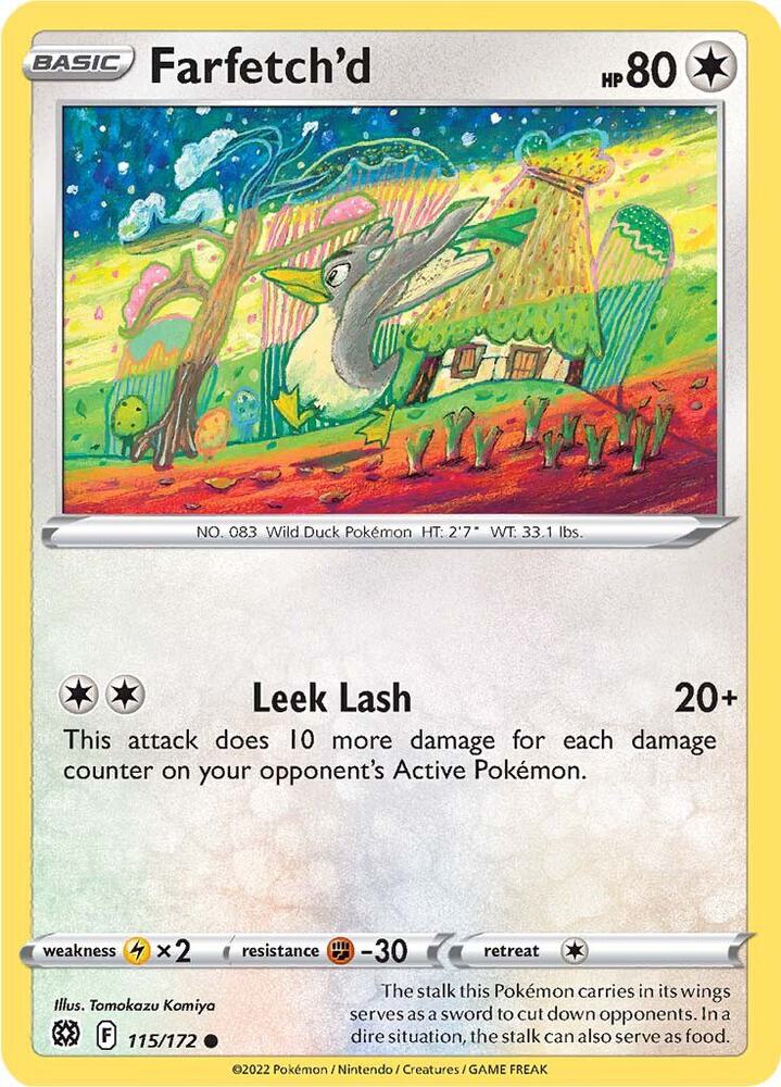 Farfetch'd 115/172 Reverse Holofoil — Brilliant Stars Pokémon card