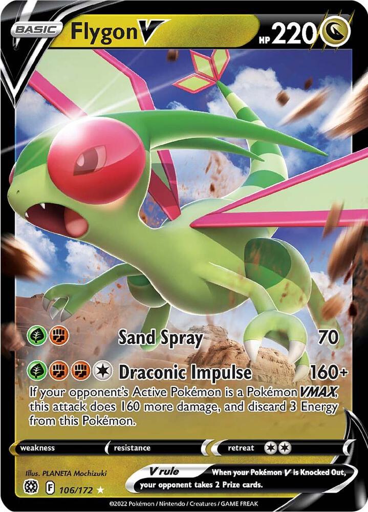 Flygon V 106/172 Holofoil — Brilliant Stars Pokémon card