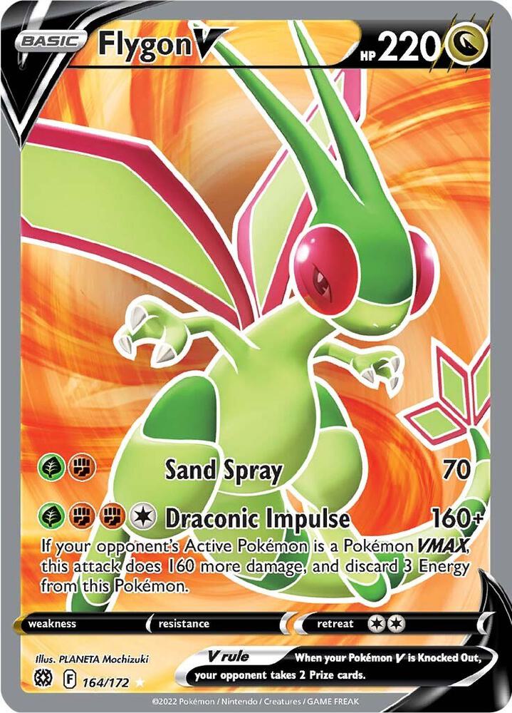 Flygon V 164/172 Holofoil — Brilliant Stars Pokémon card