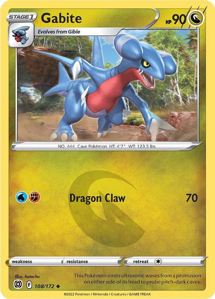 Gabite 108/172 — Brilliant Stars Pokémon card