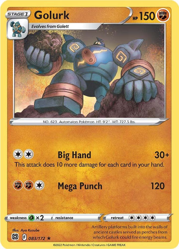 Golurk 083/172 — Brilliant Stars Pokémon card